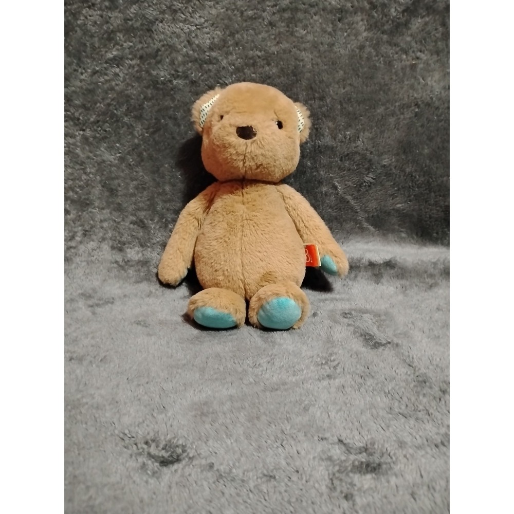 Brown Bear W Teal Paws B Softies Plushed Stuffed Animal 12"